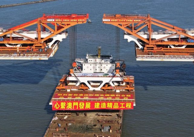 The main structure of the fourth Macao-Taipa bridge has been completed