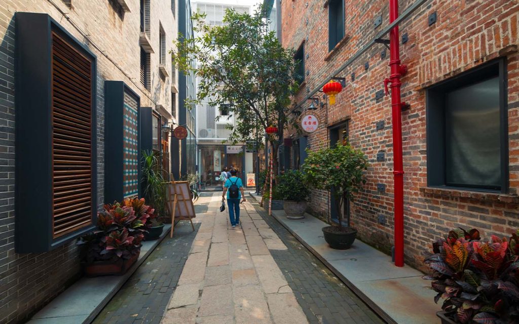 A street in the Yong Qing Fang quarter, seen in October 2019