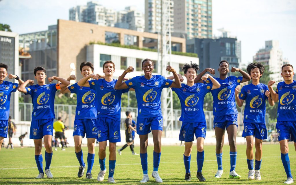 A young Ivo Chiba Macau team celebrating their win over Lun Lok in 2023