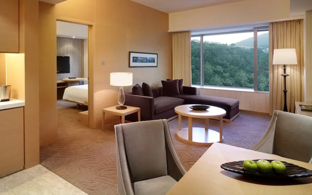 A one-bedroom executive suite at the Hyatt Regency Sha Tin