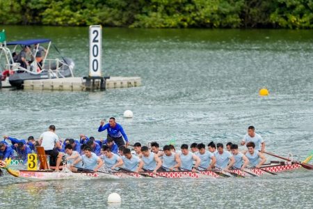 Macao’s international dragon boat finals took place on Monday