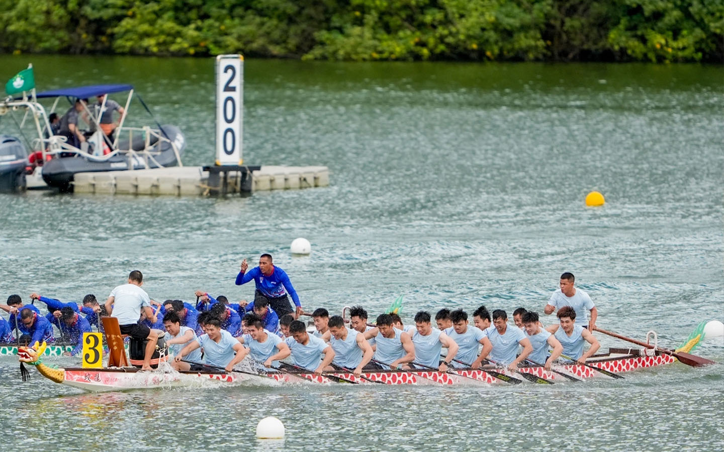 Macao’s international dragon boat finals took place on Monday