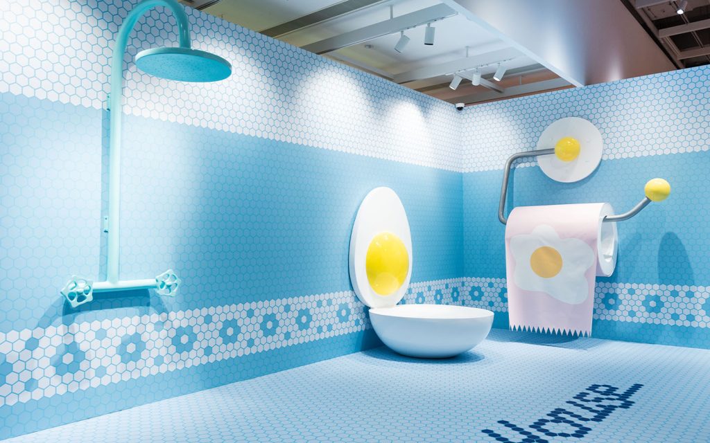 The Egg House’s quirky bathroom is a visual showstopper