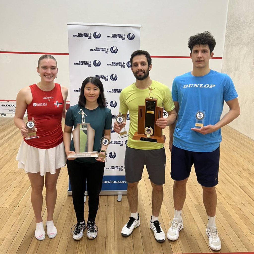 Macao's Gigi Yeung (second from left) alongside the other winner and runners up at the City Of Greater Shepparton International Open in Australia