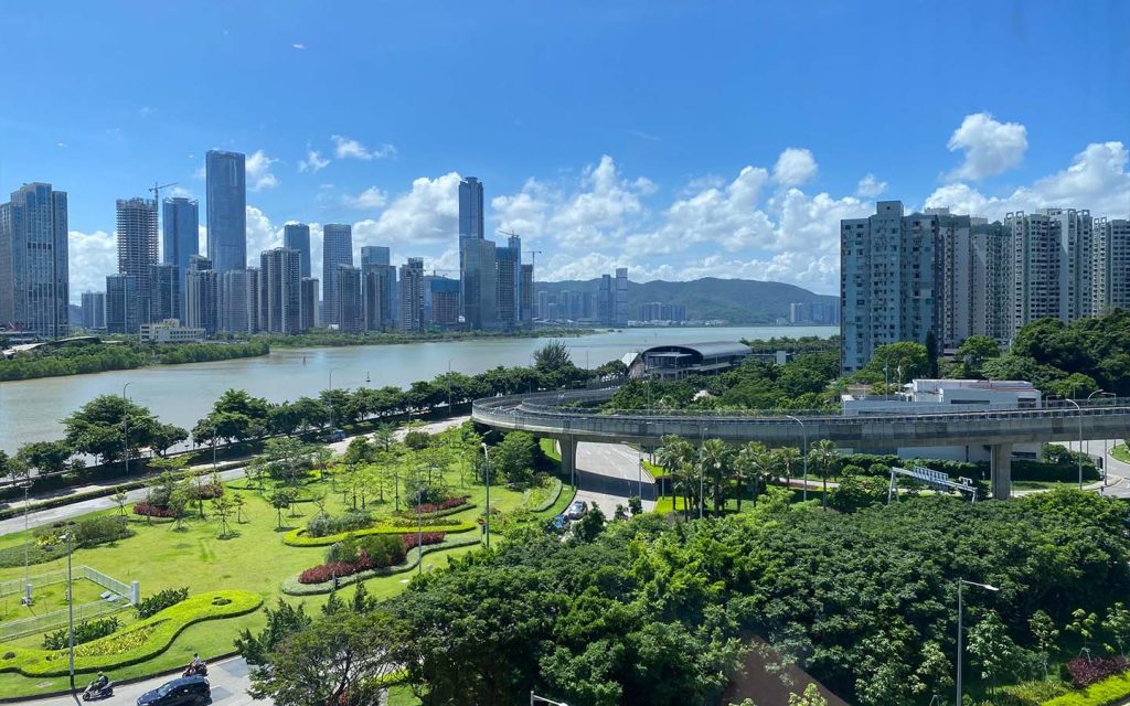 A view of the LRT station from The Macau Roosevelt hotel