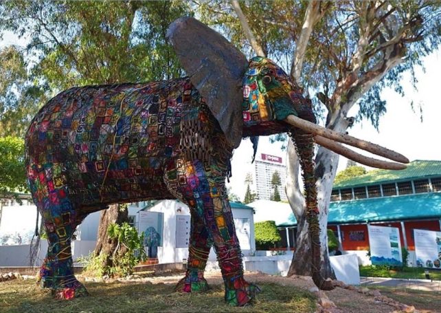 A unique public sculpture celebrates an anti-poaching milestone in Mozambique