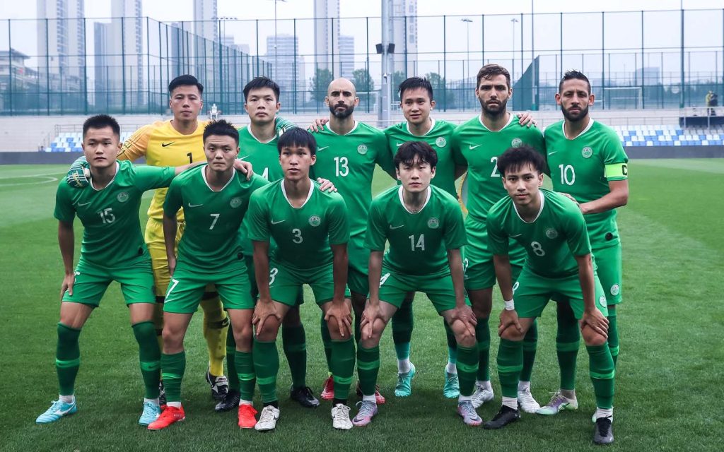 The Macao team before facing Myanmar in October last year