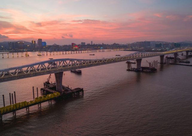 Get a chance to walk across the Macau Bridge before it opens to cars