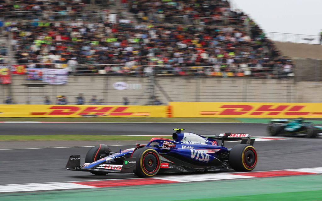 Yuki Tsunoda competes during the Chinese Formula One Grand Prix at the Shanghai International Circuit on 21 April 2024