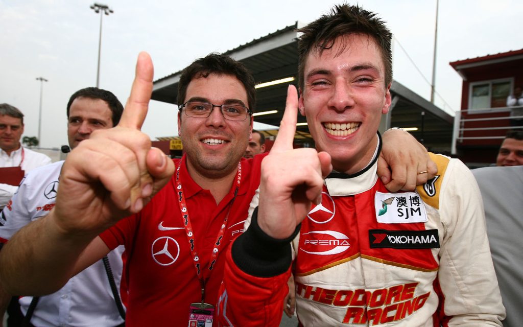 Britain’s Alex Lynn alongside Rosin during his victory at the 60th Macau Grand Prix