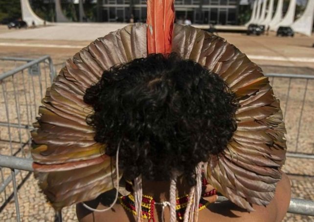 A bill that would restrict land rights has sparked an Indigenous protest in Brazil