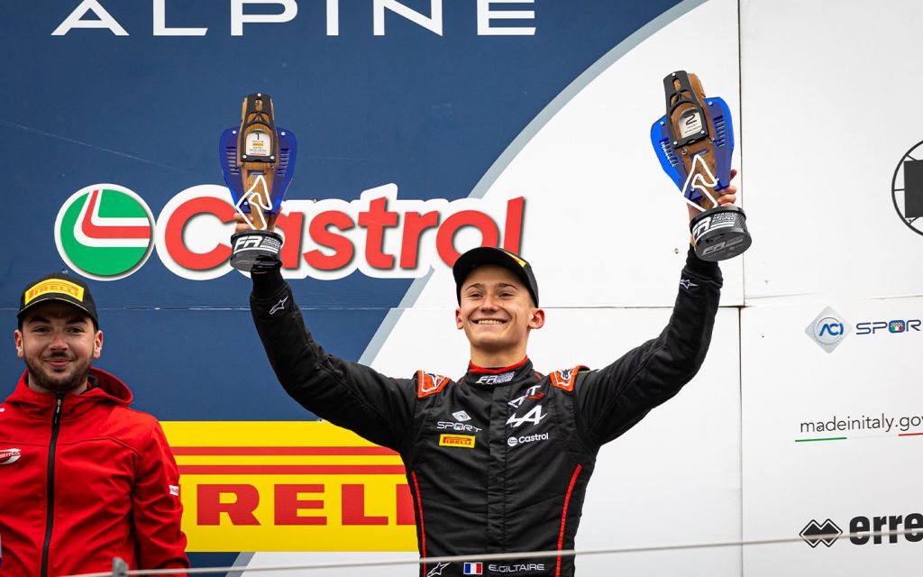 Evan Giltaire celebrating his second place vicotry at the Red Bull Ring on 14 September 2024