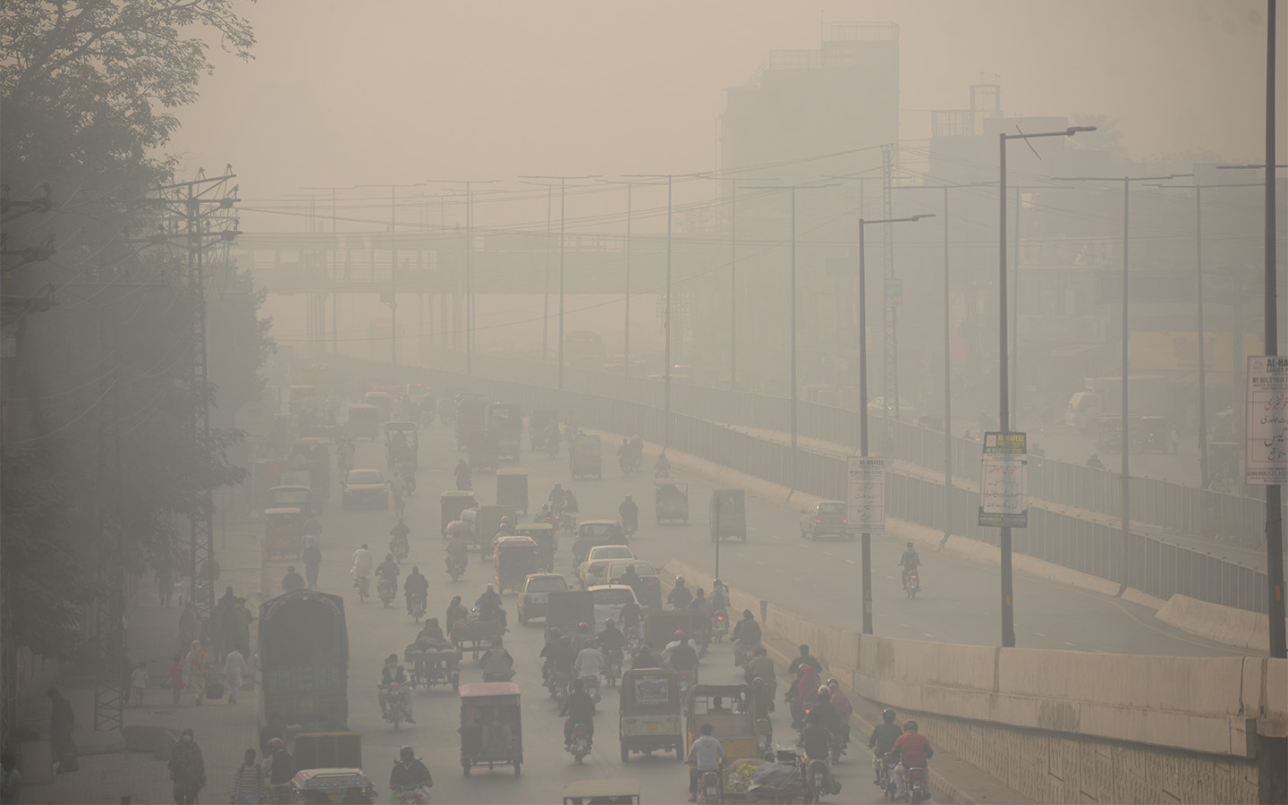 Thousands hospitalised as smog reaches record levels in Pakistan and India