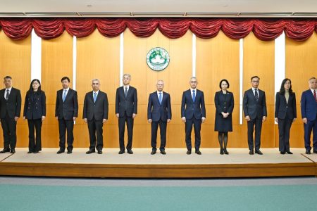 Sam Hou Fai introduces his new cabinet to the public