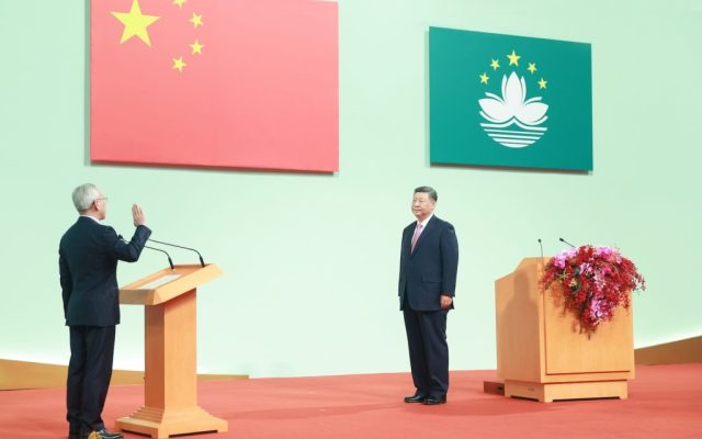 President Xi Jinping swears in Sam Hou Fai as Macao’s new leader