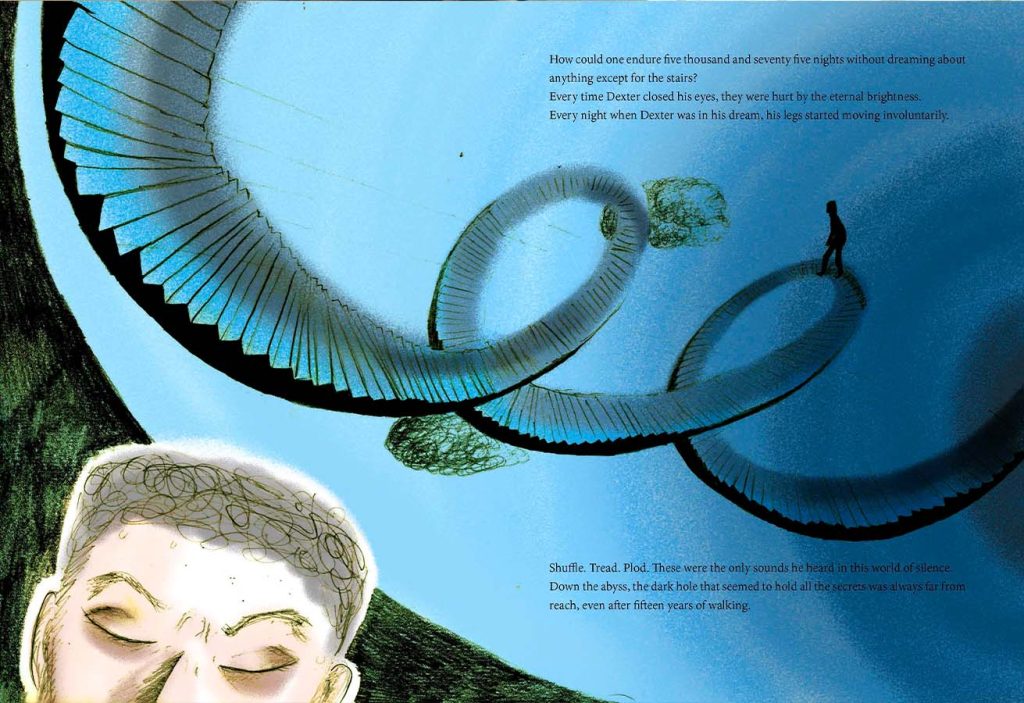 ‘The Winding Stair’ was Yang’s first fully illustrated story and served as part of her thesis for university applications in the UK