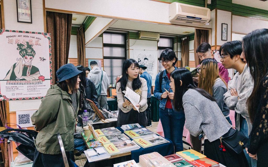 Yang, centre, pictured at her annual book fair Bookery