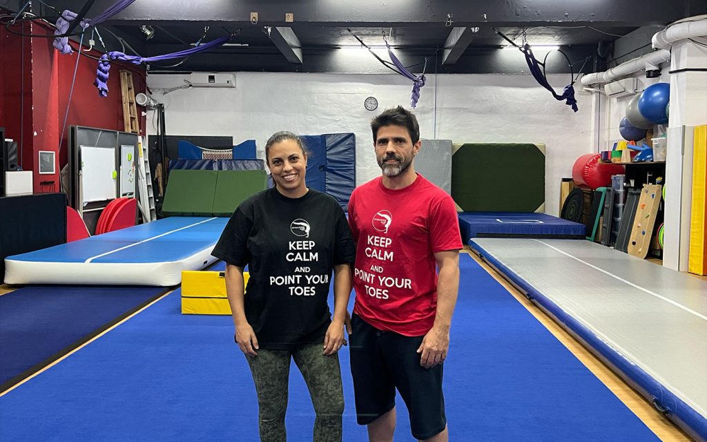 Nuno Fernandes and Ana Conde, the founders of Gymnastics Club Macau