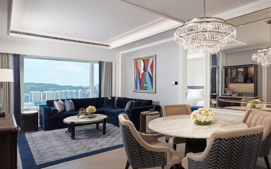 Classic British design gets a fresh, uplifting twist in the spacious rooms and suites, including the Elizabeth Suite, pictured