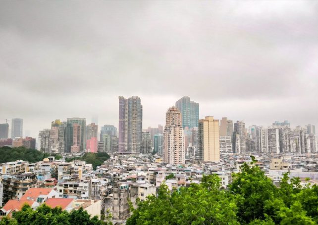 Typhoon signal no. 3 has been raised as winds strengthen over Macao