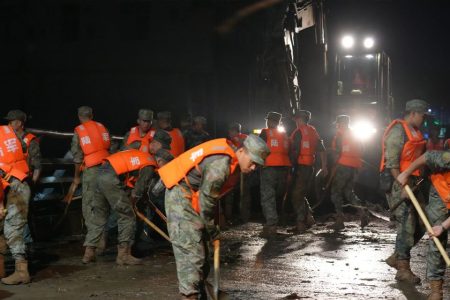 Drones and emergency teams deployed as rains continues to batter northern China