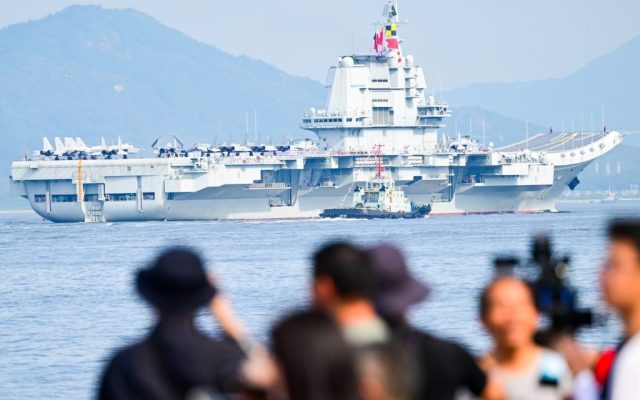 The aircraft carrier Shandong is making a five-day visit to Hong Kong