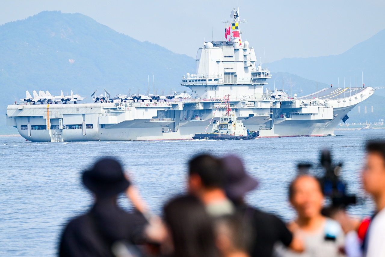 The aircraft carrier Shandong is making a five-day visit to Hong Kong