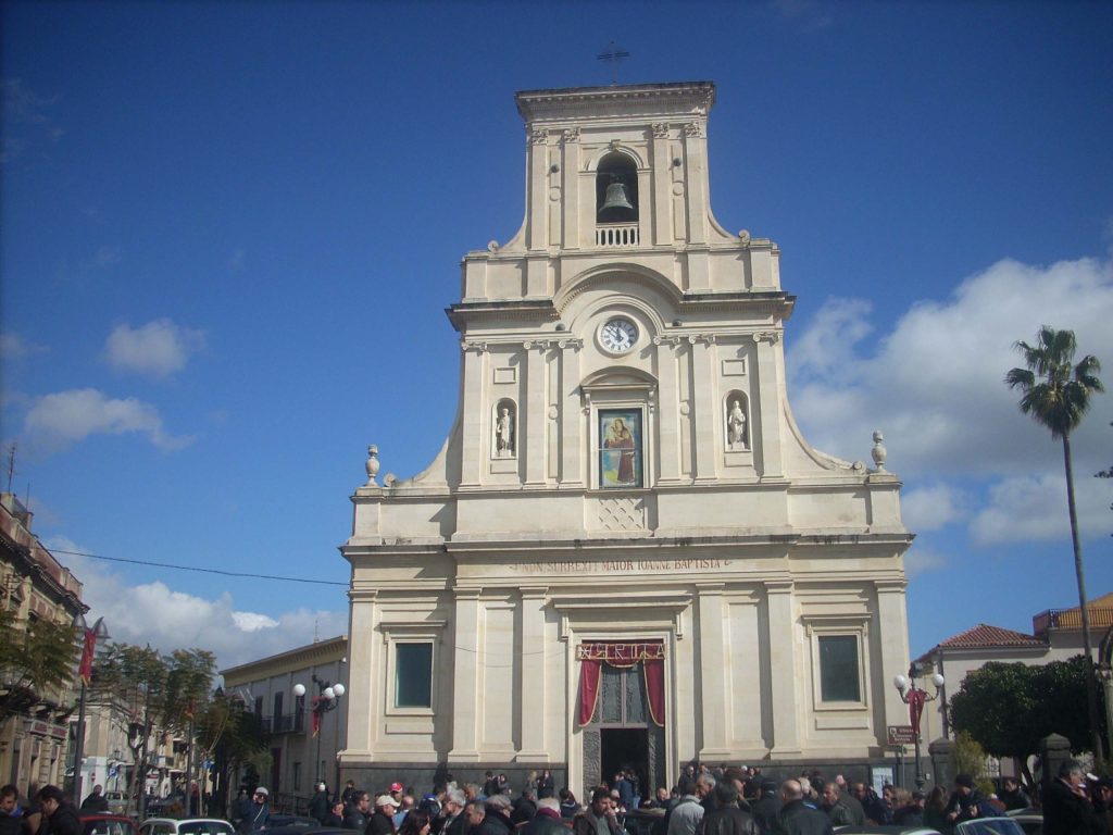 San Giovanni Battista church on the Italian island of Sicily, where Nicosia was baptised