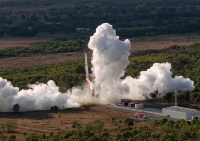 The first ever Australian-made rocket crashed 14 seconds after take off