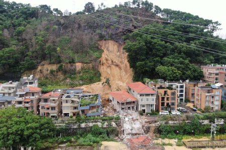 Two people are dead and several missing following a landslide in Guangzhou