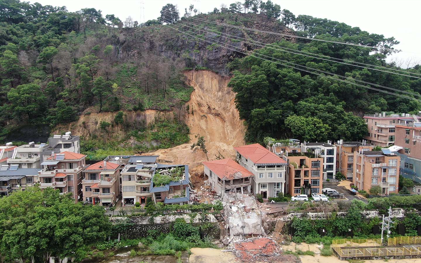 Two people are dead and several missing following a landslide in Guangzhou