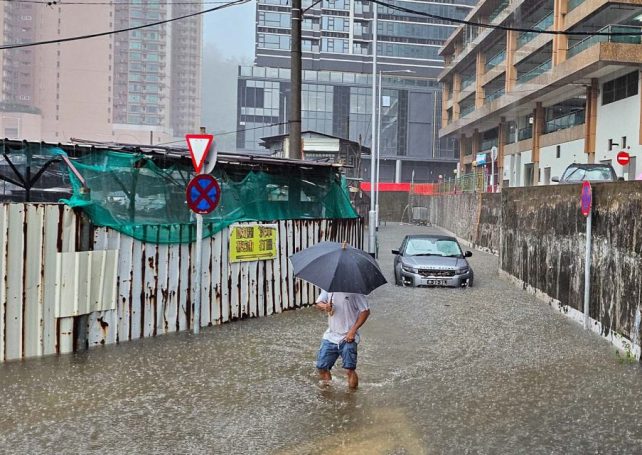 Severe flooding hit Macao following ‘Black Rainstorm’ warning 