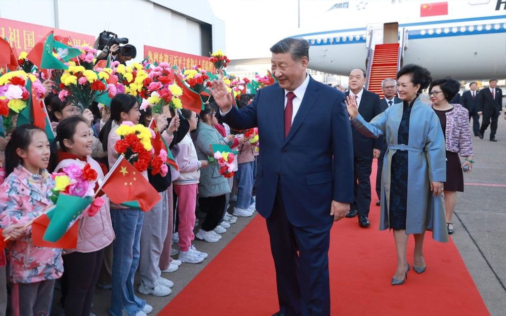 President Xi Jinping, seen here with his wife Peng Liyuan during their visit to Macao last year, has frequently praised the ‘One Country, Two Systems’ political formula