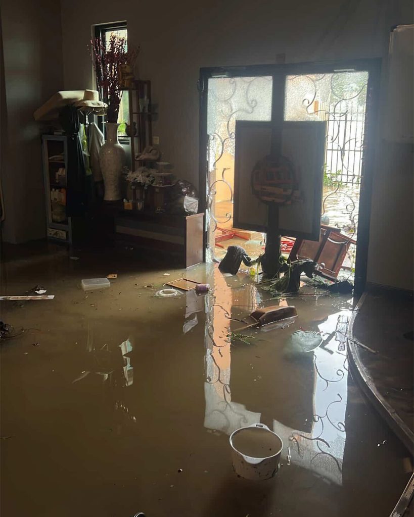 Damage to homes in Coloane