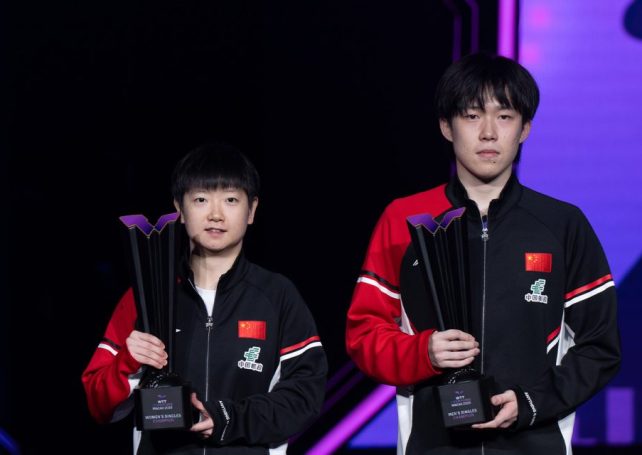 Sun Yingsha and Wang Chuqin declared winners at WTT Champions Macao 2025