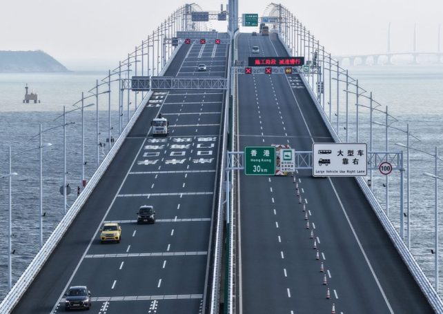 The Hong Kong-Zhuhai-Macao Bridge records 93 million trips in seven years