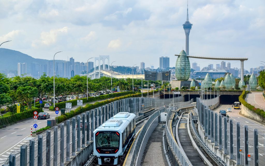 Macao’s Light Rapid Transit (MLRT) Taipa Line, which connects Taipa and Cotai areaa