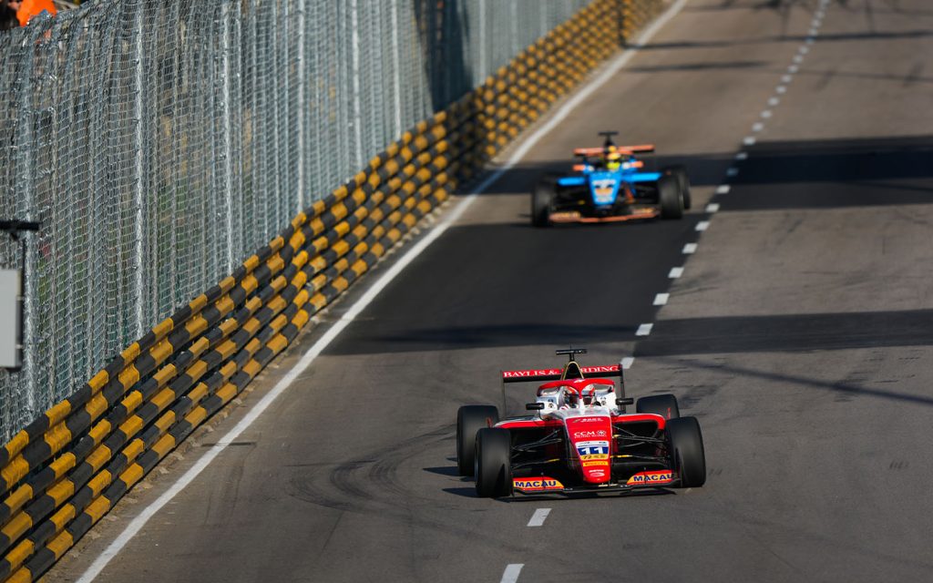 Freddie Slater pictured at the FIA FR World Cup final race at the Macau Grand Prix