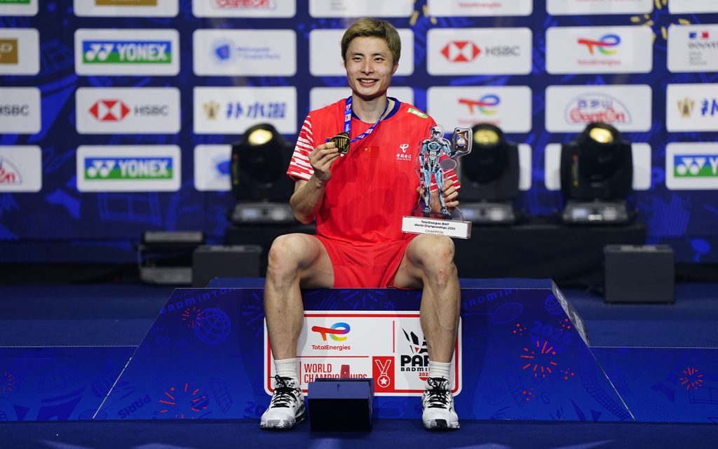 Shi Yuqi ended the country's decade-long title drought in the men's singles at the badminton worlds