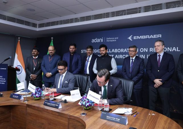 Embraer and Adani partner on Indian manufacturing facility