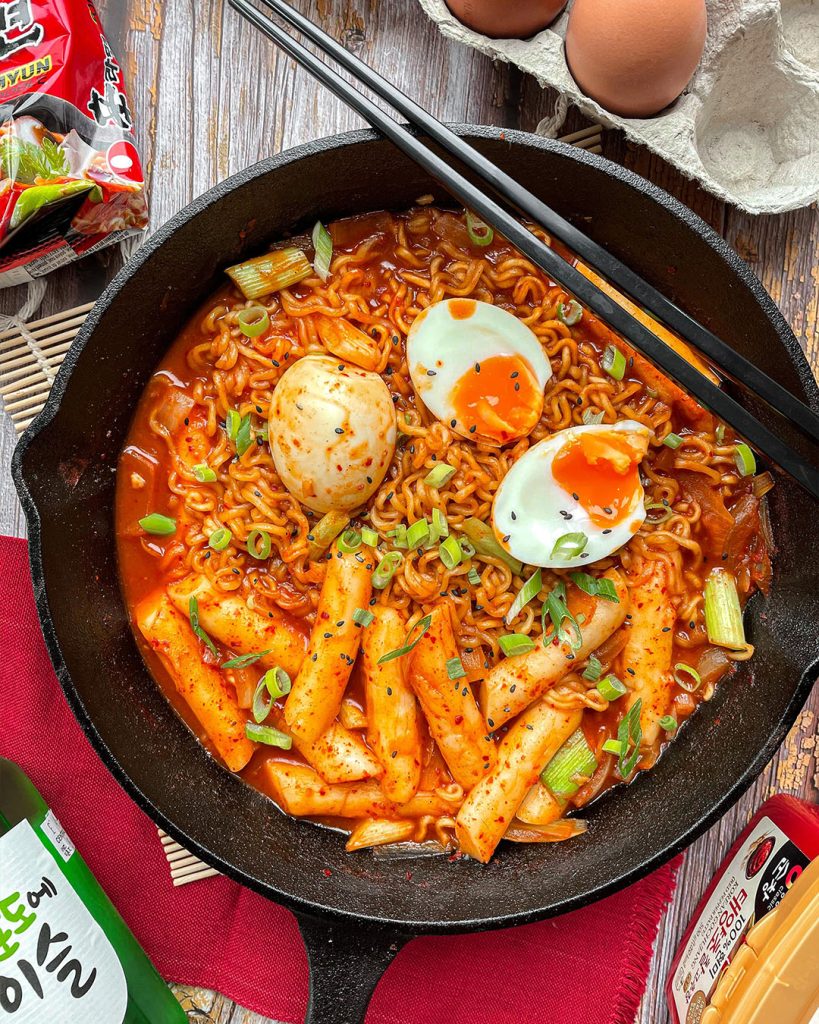 Jessica Menezes’ rabokki, a Korean tteokbokki and ramen mash-up that helped boost her online following