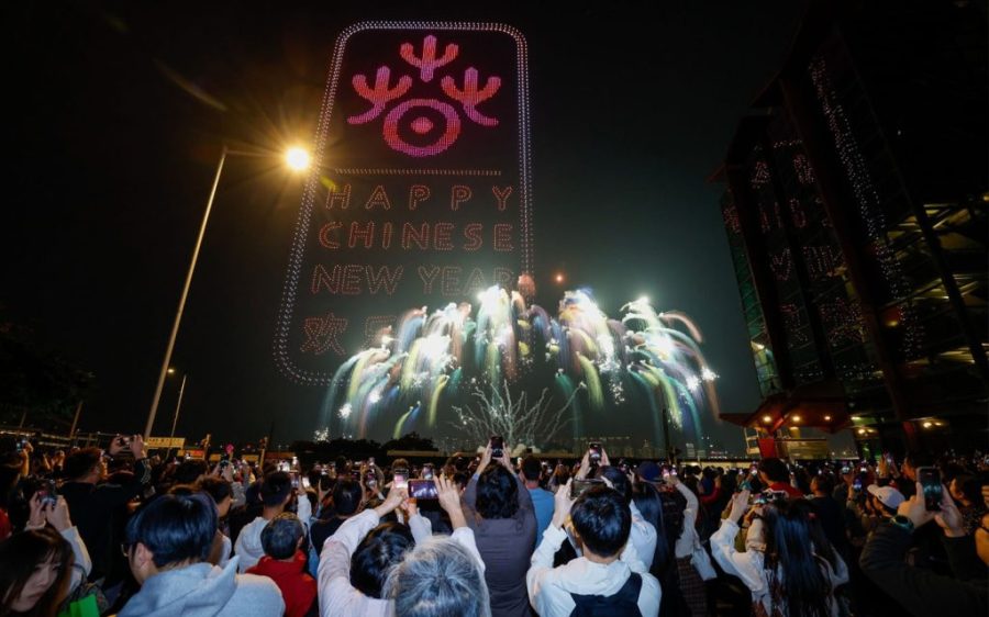 Macao launches Year of the Horse with a parade and a drone and fireworks spectacle