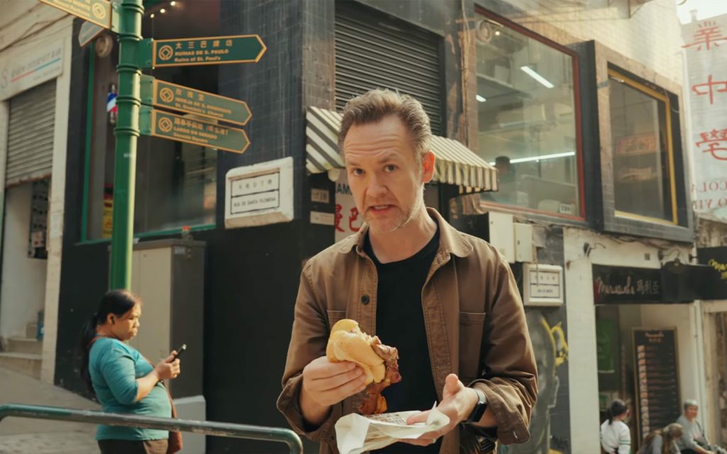 Hunter is a big fan of Macao’s iconic pork chop bun, much like his role model Anthony Bourdain