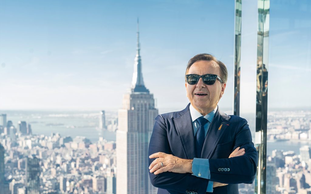 Restaurateur Daniel Boulud seen on Summit One Vanderbilt observation deck during grand opening on 21 October 2021 - Photo by Lev RadinRestaurateur Daniel Boulud seen on Summit One Vanderbilt observation deck during grand opening on 21 October 2021