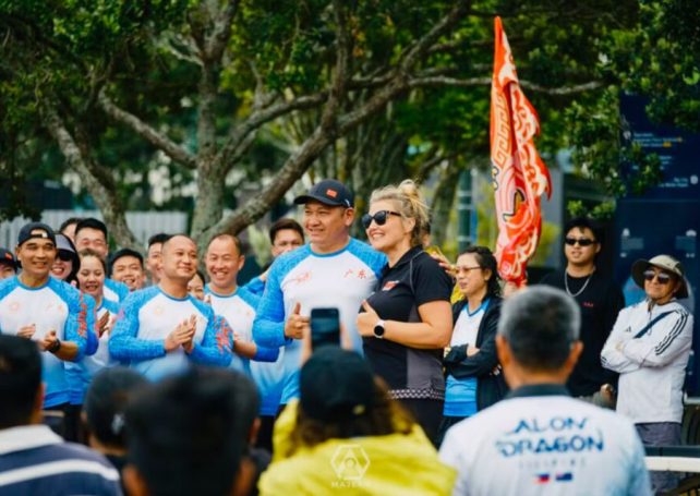 Guangzhou dragon boat team makes history in New Zealand