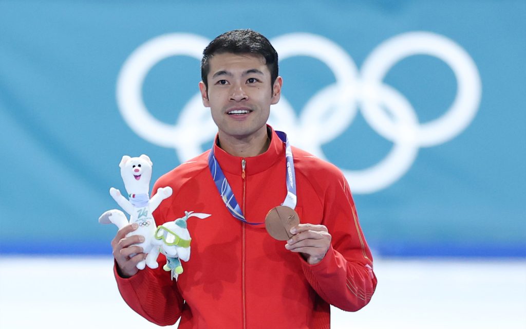 Ning Zhongyan clinches bronze in men’s 1,000m skating at 2026 Winter Olympics