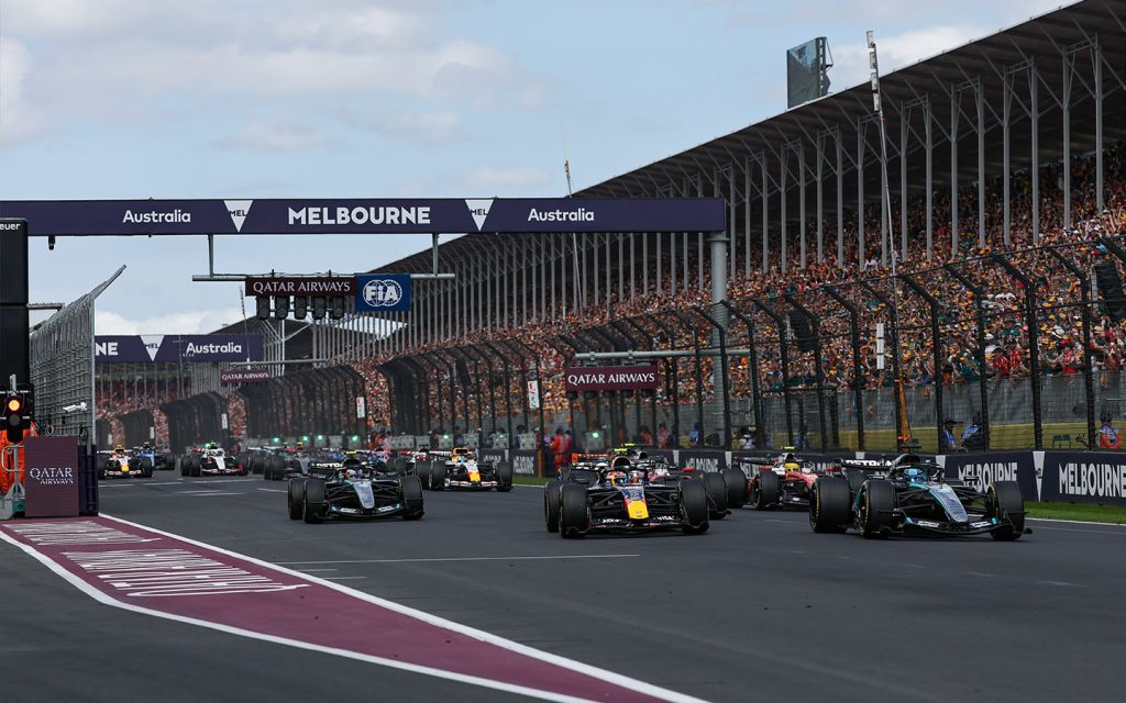 Racers compete during the Formula One Australia Grand Prix