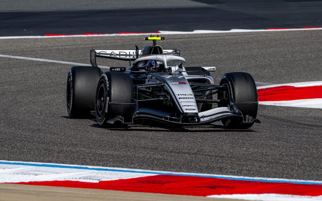 Valtteri Bottas drives for Cadillac during the build-up to the 2026 Formula 1 winter testing on 11 February 2026 
