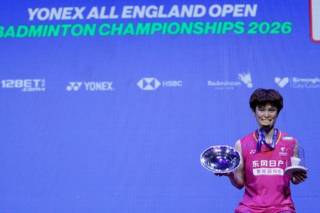 Wang Zhiyi of China wins badminton’s All England Open women’s singles crown