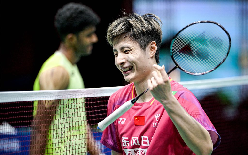 China sports roundup: U20 women book World Cup spot, Shi Yuqi wins Asian title - Shi Yuqi of China celebrates winning the men's singles final against Ayush Shetty of India at the Badminton Asia Championships 2026 in Ningbo, on 12 April 2026